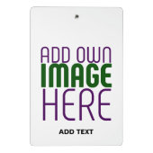 MODERNE BEARBEITUNGSFÄHIGE, EINFACHE WEISSE BILDTE MINI KLEMMBRETT (Rückseite)