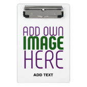 MODERNE BEARBEITUNGSFÄHIGE, EINFACHE WEISSE BILDTE MINI KLEMMBRETT (Vorderseite)