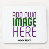 MODERNE BEARBEITUNGSFÄHIGE, EINFACHE WEISSE BILDTE MOUSEPAD (Vorne)