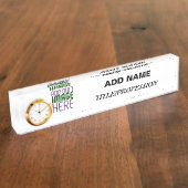 MODERNE BEARBEITUNGSFÄHIGE, EINFACHE WEISSE BILDTE NAMENSPLAKETTE (Seite)