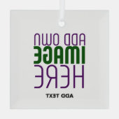 MODERNE BEARBEITUNGSFÄHIGE, EINFACHE WEISSE BILDTE ORNAMENT AUS GLAS (Rückseite)