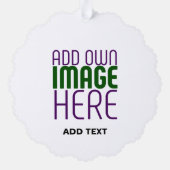 MODERNE BEARBEITUNGSFÄHIGE, EINFACHE WEISSE BILDTE ORNAMENT KARTE (Rückseite)