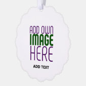 MODERNE BEARBEITUNGSFÄHIGE, EINFACHE WEISSE BILDTE ORNAMENT KARTE (Links)