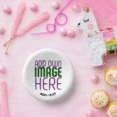 MODERNE BEARBEITUNGSFÄHIGE, EINFACHE WEISSE BILDTE PAPPTELLER (Party)