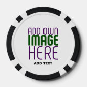 MODERNE BEARBEITUNGSFÄHIGE, EINFACHE WEISSE BILDTE POKERCHIPS (Rückseite)