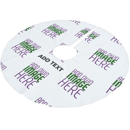 MODERNE BEARBEITUNGSFÄHIGE, EINFACHE WEISSE BILDTE POLYESTER WEIHNACHTSBAUMDECKE (Schrägansicht)