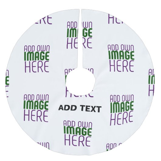 MODERNE BEARBEITUNGSFÄHIGE, EINFACHE WEISSE BILDTE POLYESTER WEIHNACHTSBAUMDECKE (Vorderseite)