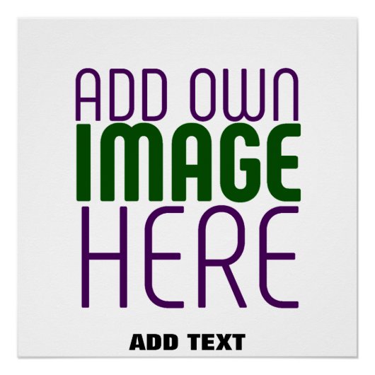 MODERNE BEARBEITUNGSFÄHIGE, EINFACHE WEISSE BILDTE POSTER (Vorderseite)