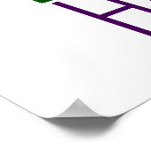 MODERNE BEARBEITUNGSFÄHIGE, EINFACHE WEISSE BILDTE POSTER (Ecke)