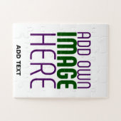 MODERNE BEARBEITUNGSFÄHIGE, EINFACHE WEISSE BILDTE PUZZLE (Horizontal)