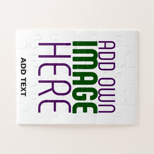 MODERNE BEARBEITUNGSFÄHIGE, EINFACHE WEISSE BILDTE PUZZLE (Horizontal)