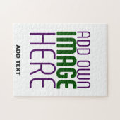 MODERNE BEARBEITUNGSFÄHIGE, EINFACHE WEISSE BILDTE PUZZLE (Horizontal)