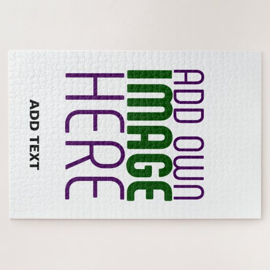 MODERNE BEARBEITUNGSFÄHIGE, EINFACHE WEISSE BILDTE PUZZLE (Horizontal)