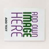 MODERNE BEARBEITUNGSFÄHIGE, EINFACHE WEISSE BILDTE PUZZLE (Horizontal)