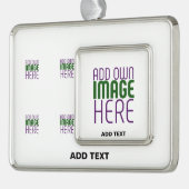 MODERNE BEARBEITUNGSFÄHIGE, EINFACHE WEISSE BILDTE Rahmen-Ornament SILBER (Links)