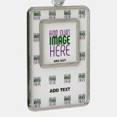 MODERNE BEARBEITUNGSFÄHIGE, EINFACHE WEISSE BILDTE Rahmen-Ornament SILBER (Rechts)