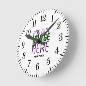 MODERNE BEARBEITUNGSFÄHIGE, EINFACHE WEISSE BILDTE RUNDE WANDUHR (Winkel)