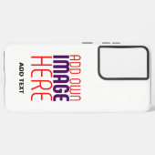 MODERNE BEARBEITUNGSFÄHIGE, EINFACHE WEISSE BILDTE SAMSUNG GALAXY HÜLLE (Linke Seite)