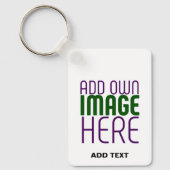 MODERNE BEARBEITUNGSFÄHIGE, EINFACHE WEISSE BILDTE SCHLÜSSELANHÄNGER (Vorderseite)