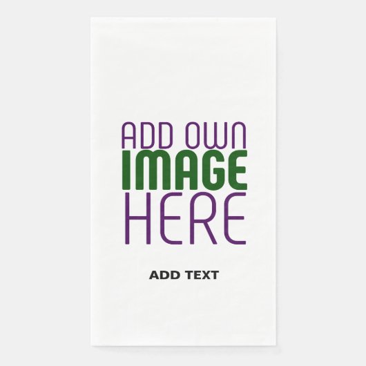 MODERNE BEARBEITUNGSFÄHIGE, EINFACHE WEISSE BILDTE SERVIETTE (Vorderseite)