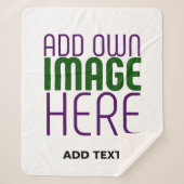 MODERNE BEARBEITUNGSFÄHIGE, EINFACHE WEISSE BILDTE SHERPADECKE (Vorderseite)