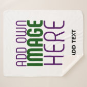 MODERNE BEARBEITUNGSFÄHIGE, EINFACHE WEISSE BILDTE SHERPADECKE (Vorderseite (Horizontal))