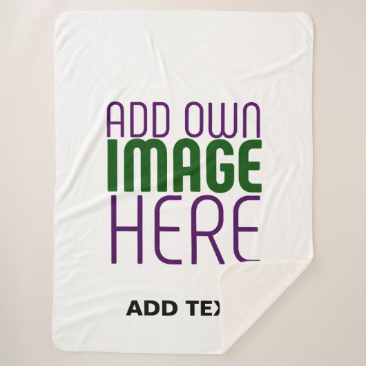 MODERNE BEARBEITUNGSFÄHIGE, EINFACHE WEISSE BILDTE SHERPADECKE (Vorderseite)