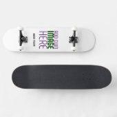 MODERNE BEARBEITUNGSFÄHIGE, EINFACHE WEISSE BILDTE SKATEBOARD (Horizontal)