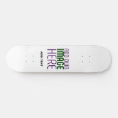 MODERNE BEARBEITUNGSFÄHIGE, EINFACHE WEISSE BILDTE SKATEBOARD (Horizontal)