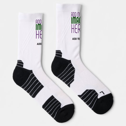 MODERNE BEARBEITUNGSFÄHIGE, EINFACHE WEISSE BILDTE SOCKEN (Rechts)