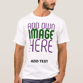 MODERNE BEARBEITUNGSFÄHIGE, EINFACHE WEISSE BILDTE T-Shirt (Vorderseite)
