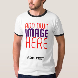 MODERNE BEARBEITUNGSFÄHIGE, EINFACHE WEISSE BILDTE T-Shirt
