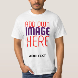 MODERNE BEARBEITUNGSFÄHIGE, EINFACHE WEISSE BILDTE T-Shirt