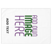 MODERNE BEARBEITUNGSFÄHIGE, EINFACHE WEISSE BILDTE TISCHDECKE (Vorderseite (Horizontal))