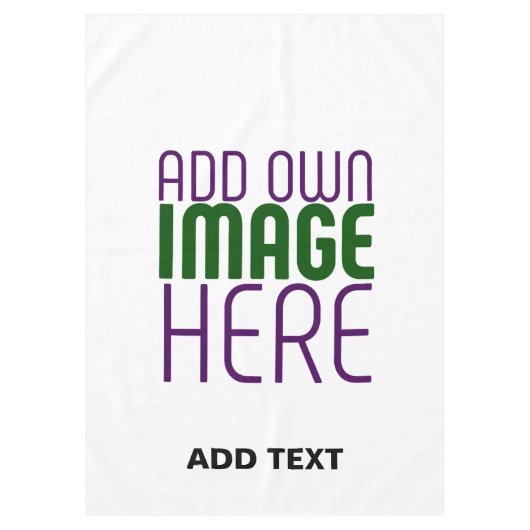 MODERNE BEARBEITUNGSFÄHIGE, EINFACHE WEISSE BILDTE TISCHDECKE (Vorderseite)