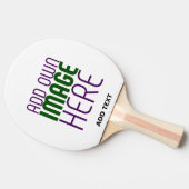 MODERNE BEARBEITUNGSFÄHIGE, EINFACHE WEISSE BILDTE TISCHTENNIS SCHLÄGER (Seitenansicht)