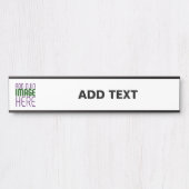 MODERNE BEARBEITUNGSFÄHIGE, EINFACHE WEISSE BILDTE TÜRSCHILD (Vorderseite )