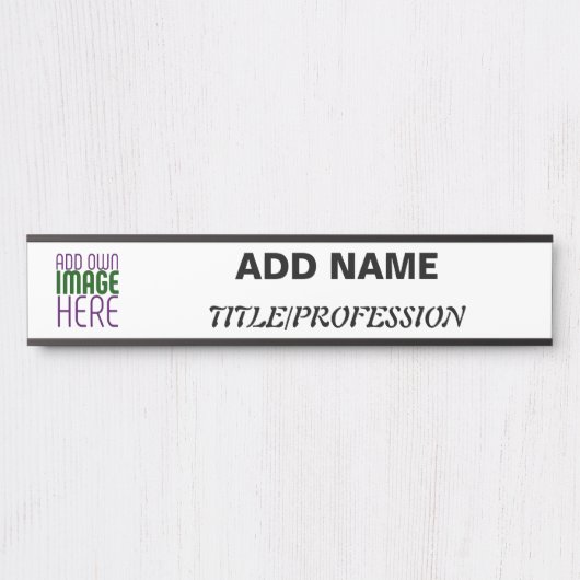 MODERNE BEARBEITUNGSFÄHIGE, EINFACHE WEISSE BILDTE TÜRSCHILD (Vorderseite )