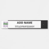 MODERNE BEARBEITUNGSFÄHIGE, EINFACHE WEISSE BILDTE TÜRSCHILD (Vorderseite )