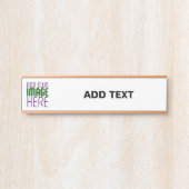 MODERNE BEARBEITUNGSFÄHIGE, EINFACHE WEISSE BILDTE TÜRSCHILD (Vorderseite )