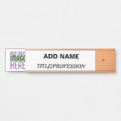 MODERNE BEARBEITUNGSFÄHIGE, EINFACHE WEISSE BILDTE TÜRSCHILD (Vorderseite )