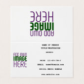 MODERNE BEARBEITUNGSFÄHIGE, EINFACHE WEISSE BILDTE VISITENKARTEN (Außenseite Aufgefaltet)