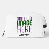 MODERNE BEARBEITUNGSFÄHIGE, EINFACHE WEISSE BILDTE WASCHBEUTEL (Rückseite)