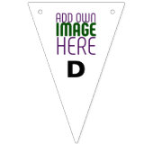 MODERNE BEARBEITUNGSFÄHIGE, EINFACHE WEISSE BILDTE WIMPELKETTE (Zweite Fahne)