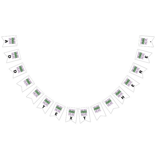 MODERNE BEARBEITUNGSFÄHIGE, EINFACHE WEISSE BILDTE WIMPELKETTE (Alle)