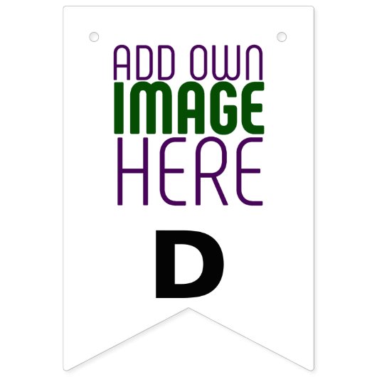 MODERNE BEARBEITUNGSFÄHIGE, EINFACHE WEISSE BILDTE WIMPELKETTE (Zweite Fahne)