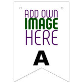 MODERNE BEARBEITUNGSFÄHIGE, EINFACHE WEISSE BILDTE WIMPELKETTE (Erste Fahne)