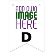 MODERNE BEARBEITUNGSFÄHIGE, EINFACHE WEISSE BILDTE WIMPELKETTE (Dritte Fahne)