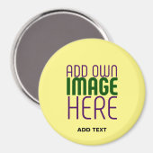 MODERNE BEARBEITUNGSFÄHIGE PASTEL YELLOW IMAGE-TEM MAGNET (Vorderseite/Rückseite)