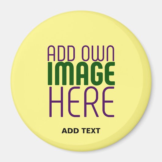 MODERNE BEARBEITUNGSFÄHIGE PASTEL YELLOW IMAGE-TEM MAGNET (Vorne)